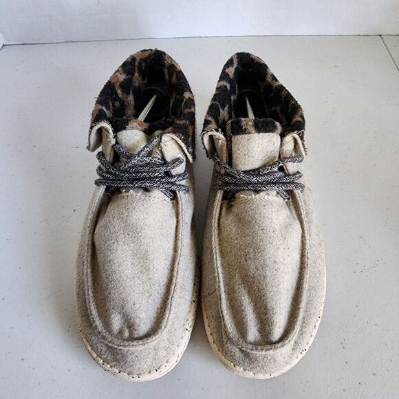 Hey Dude Britt Black Cheetah Shoes Womens 7 Tan Leopard The Buckle - Picture 3 of 11